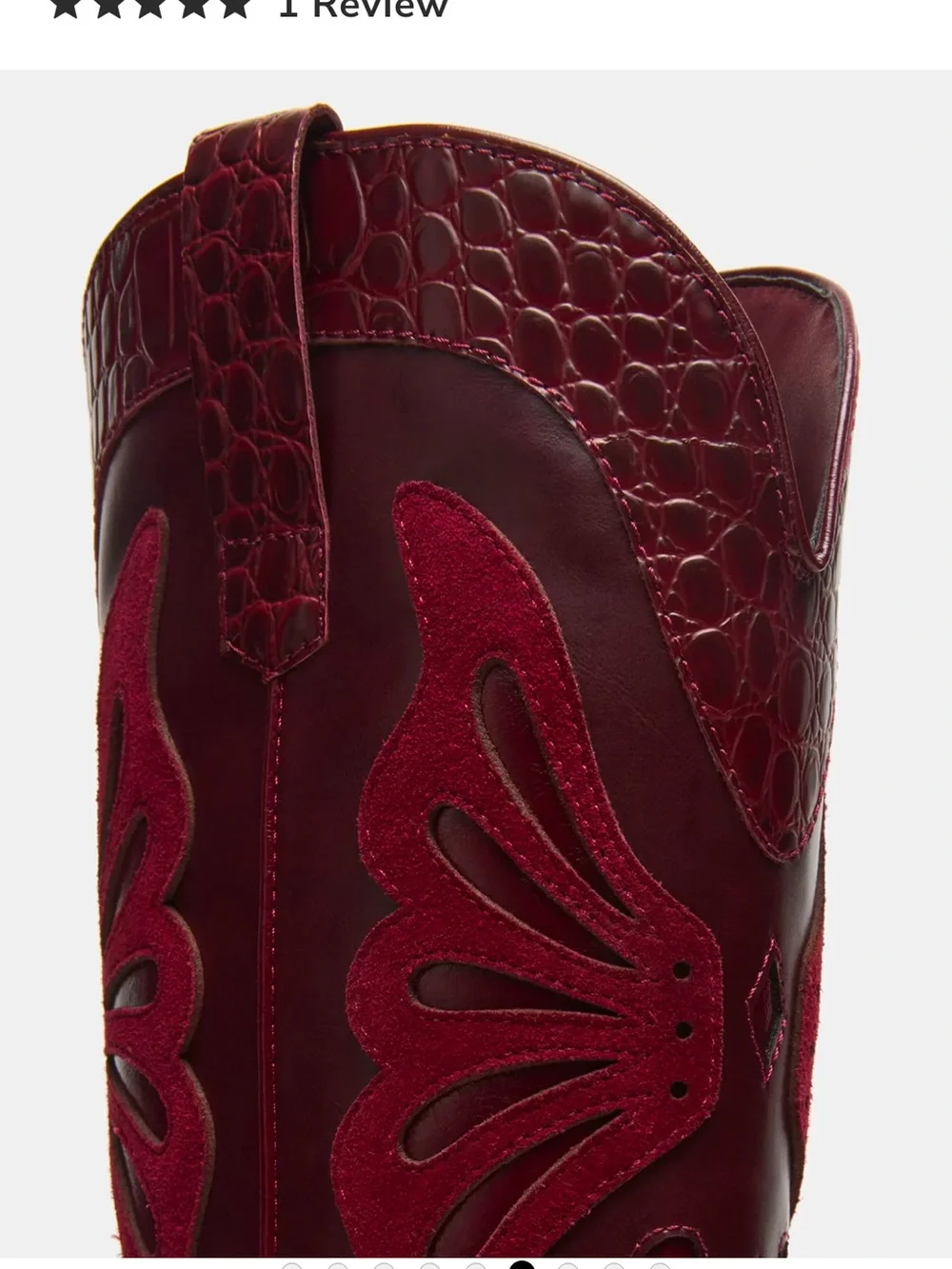 Steve Madden Burgundy Red Over-the-Knee Western Boots